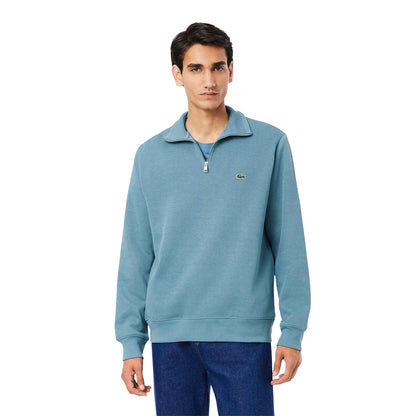 Blue - Lifestyle - Lacoste Mens Interlock Quarter Zip Sweatshirt