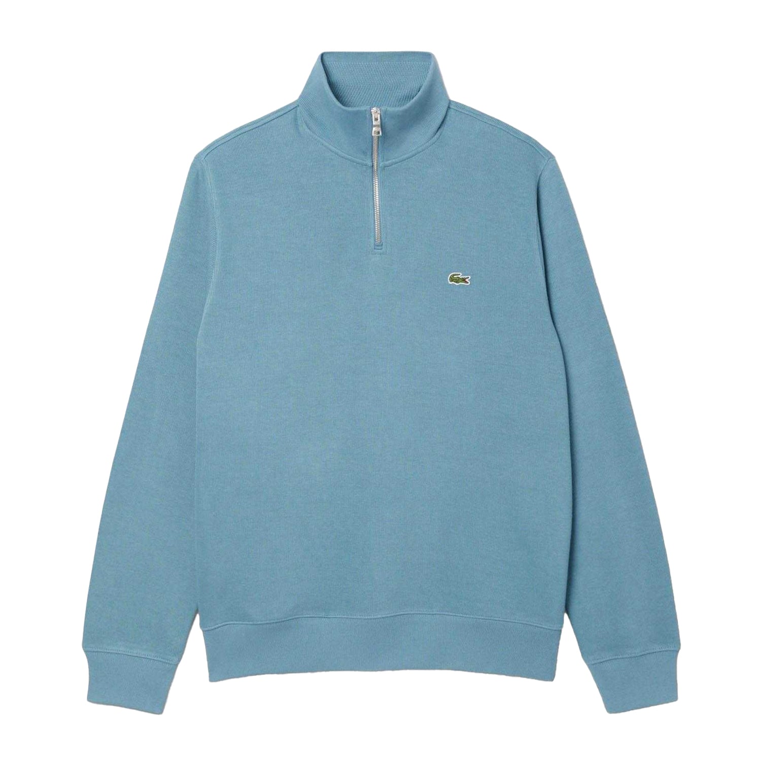 Blue - Front - Lacoste Mens Interlock Quarter Zip Sweatshirt