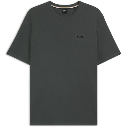 Grey - Front - Boss Mens Waffle Knit Pyjama Top