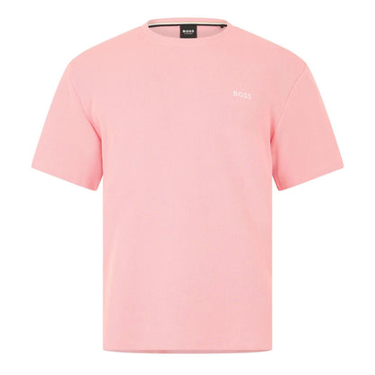 Pink - Front - Boss Mens Waffle Knit Pyjama Top