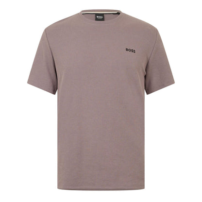 Mushroom - Front - Boss Mens Waffle Knit Pyjama Top