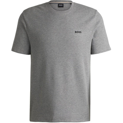 Medium Grey - Front - Boss Mens Waffle Knit Pyjama Top
