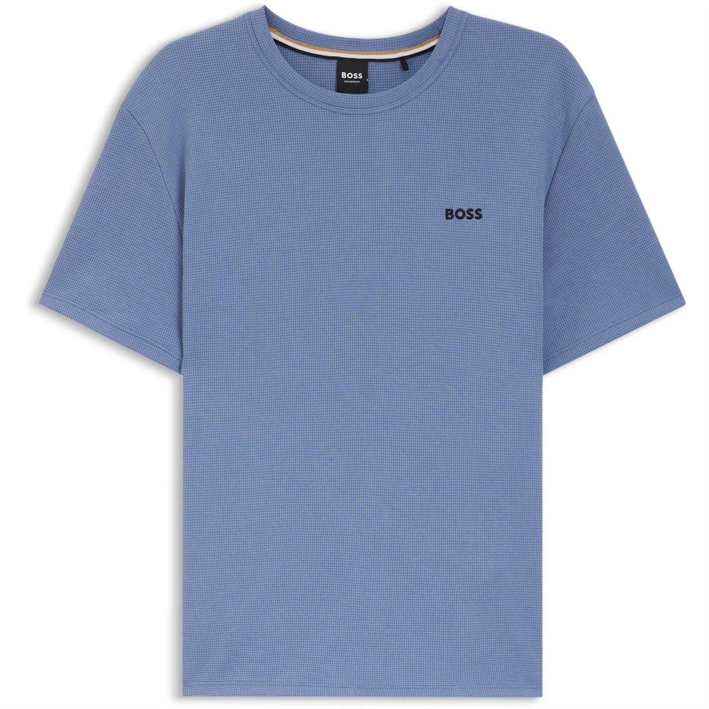 Pastel Blue - Front - Boss Mens Waffle Knit Pyjama Top