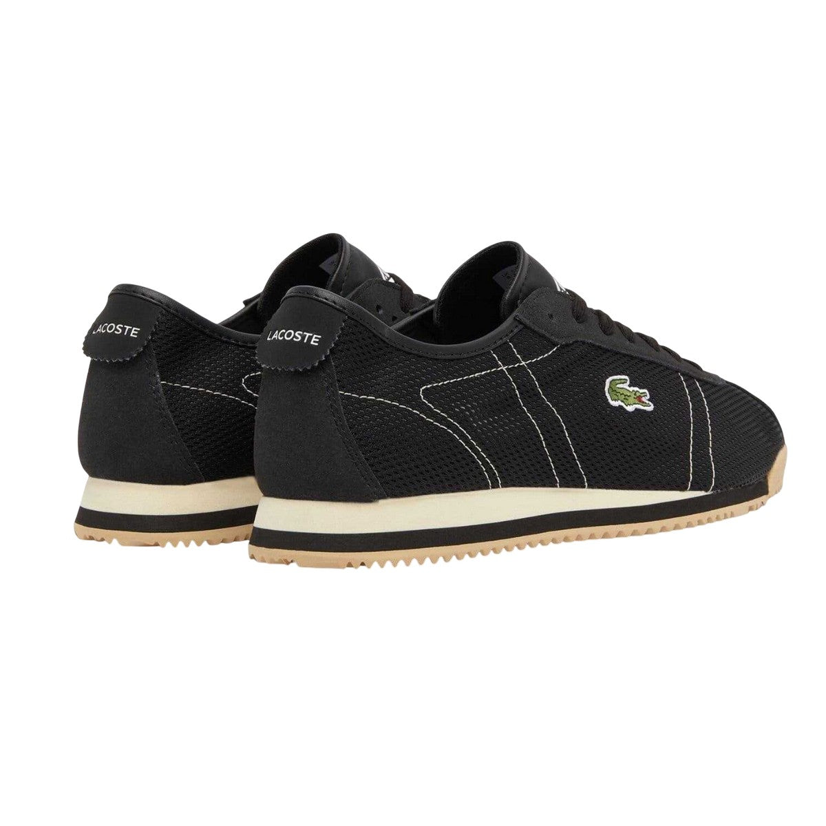 Black - Back - Lacoste Mens Club Suede Low Cut Trainers
