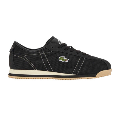 Black - Side - Lacoste Mens Club Suede Low Cut Trainers