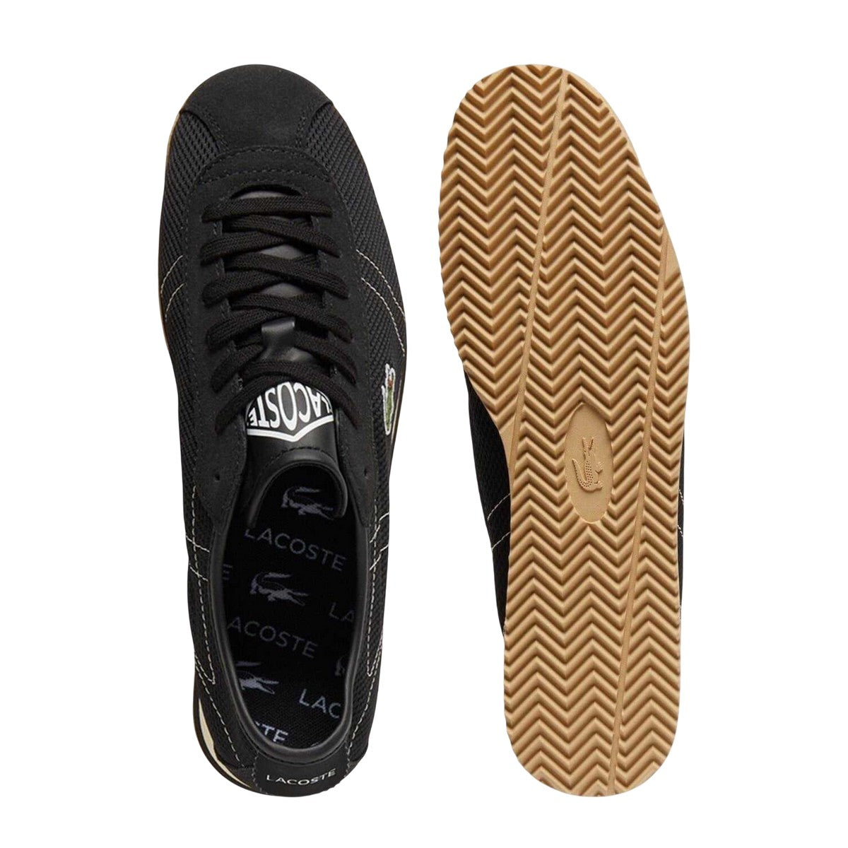 Black - Pack Shot - Lacoste Mens Club Suede Low Cut Trainers