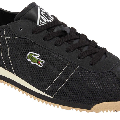 Black - Close up - Lacoste Mens Club Suede Low Cut Trainers