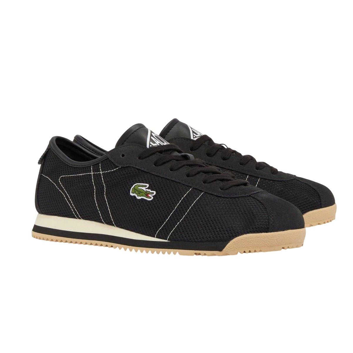 Black - Front - Lacoste Mens Club Suede Low Cut Trainers