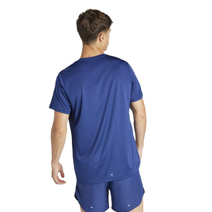 Dark Blue - Back - Adidas Mens Run It T-Shirt
