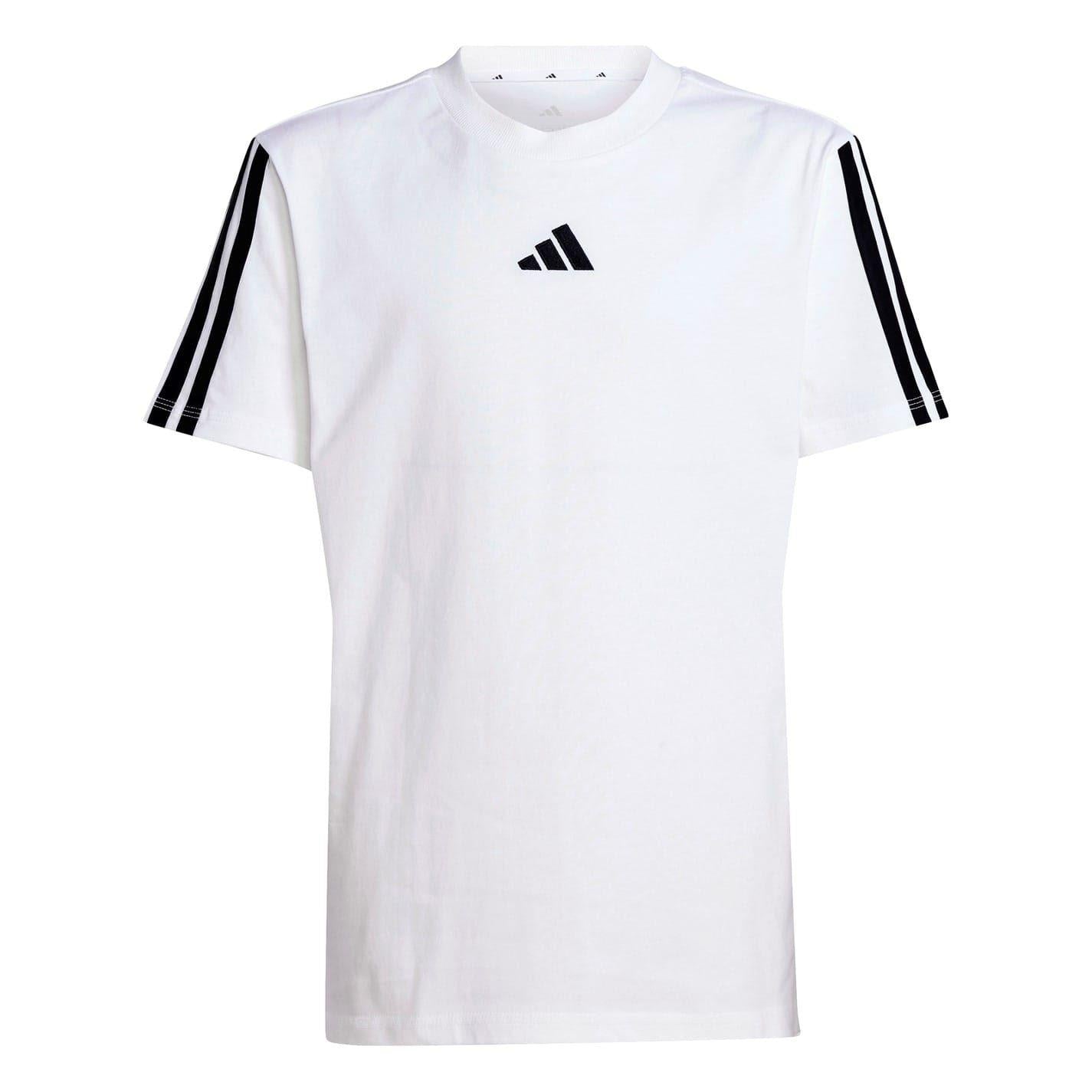 White-Black - Front - Adidas Childrens-Kids Essentials T-Shirt