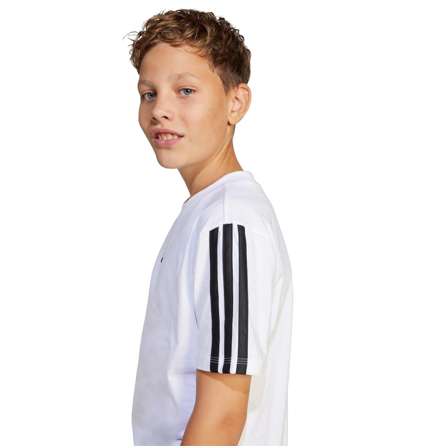 White-Black - Lifestyle - Adidas Childrens-Kids Essentials T-Shirt