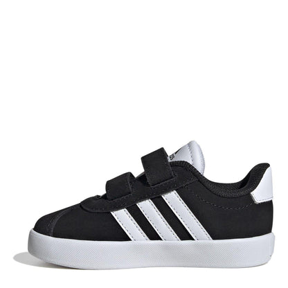Black-White - Back - Adidas Childrens-Kids VL Court 3.0 Trainers
