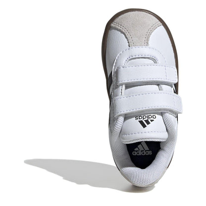 White-Gum - Pack Shot - Adidas Childrens-Kids VL Court 3.0 Trainers