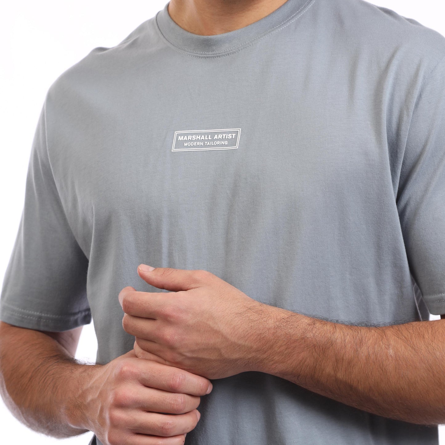 Grey - Side - Marshall Artist Mens Injection T-Shirt