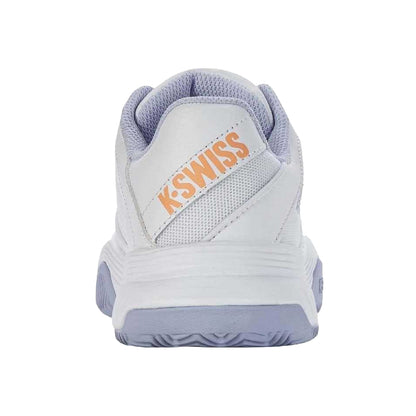 White-Grey - Back - K-Swiss Womens-Ladies Court Express HB Synthetic Leather Tennis Shoes