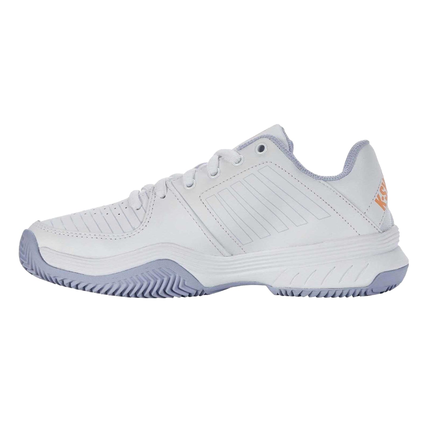 White-Grey - Lifestyle - K-Swiss Womens-Ladies Court Express HB Synthetic Leather Tennis Shoes