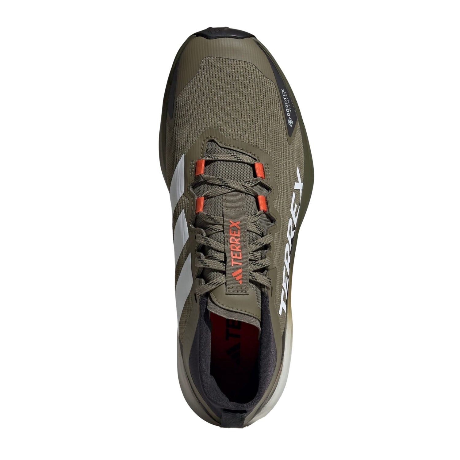 Olive - Pack Shot - Adidas Mens Terrex Agravic GORE-TEX Running Shoes