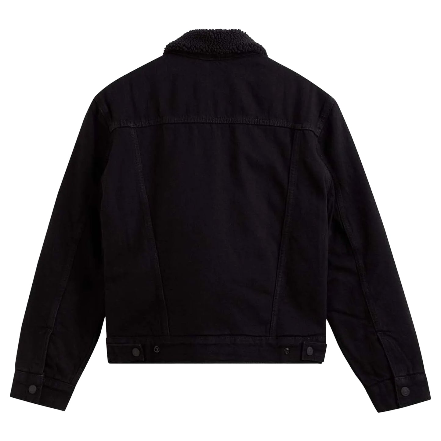 Black - Back - Levis Womens-Ladies Ex-Boyfriend Sherpa Trucker Jacket