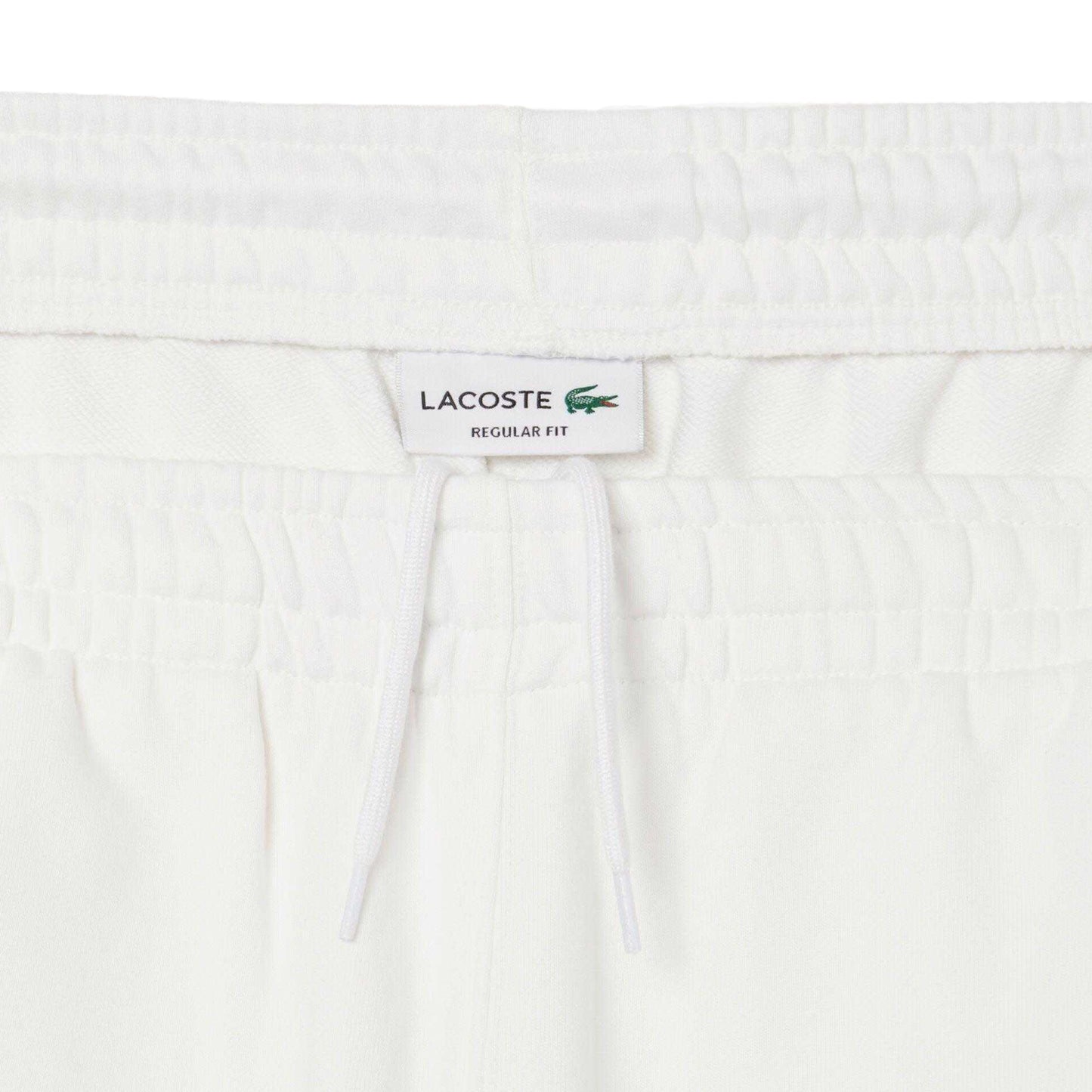 Cream - Side - Lacoste Mens Fleece Graphic Print Shorts