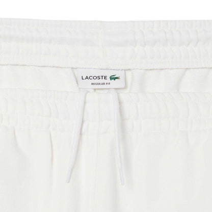 Cream - Side - Lacoste Mens Fleece Graphic Print Shorts