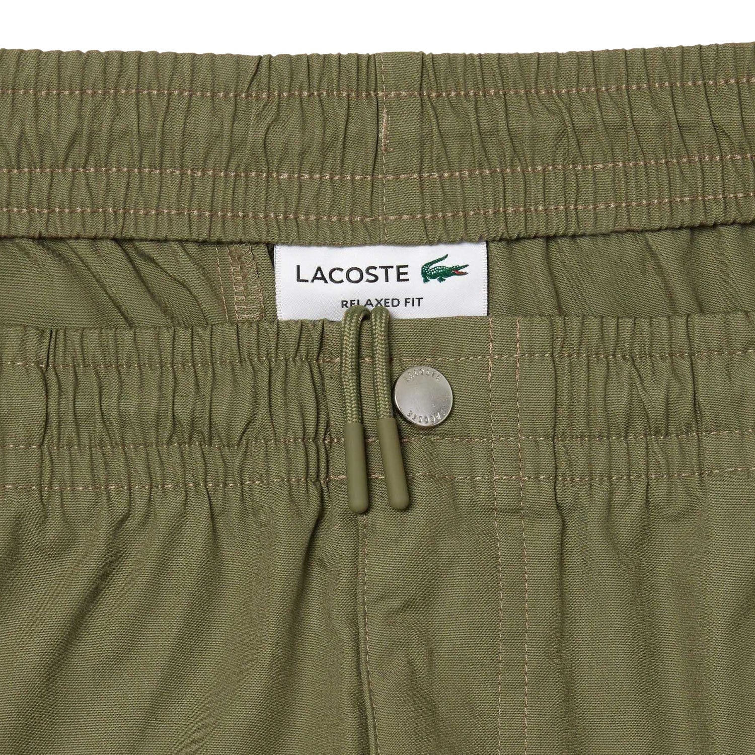 Green - Lifestyle - Lacoste Mens Poplin Relaxed Fit Shorts