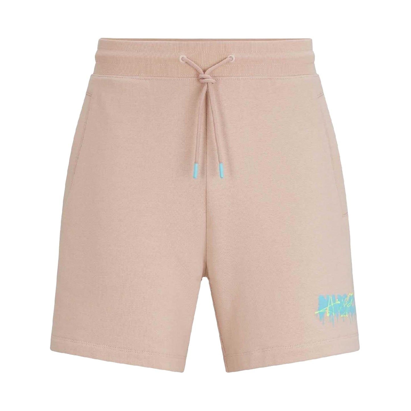 Pink - Front - Hugo Mens Dapalmi Melted Logo Shorts