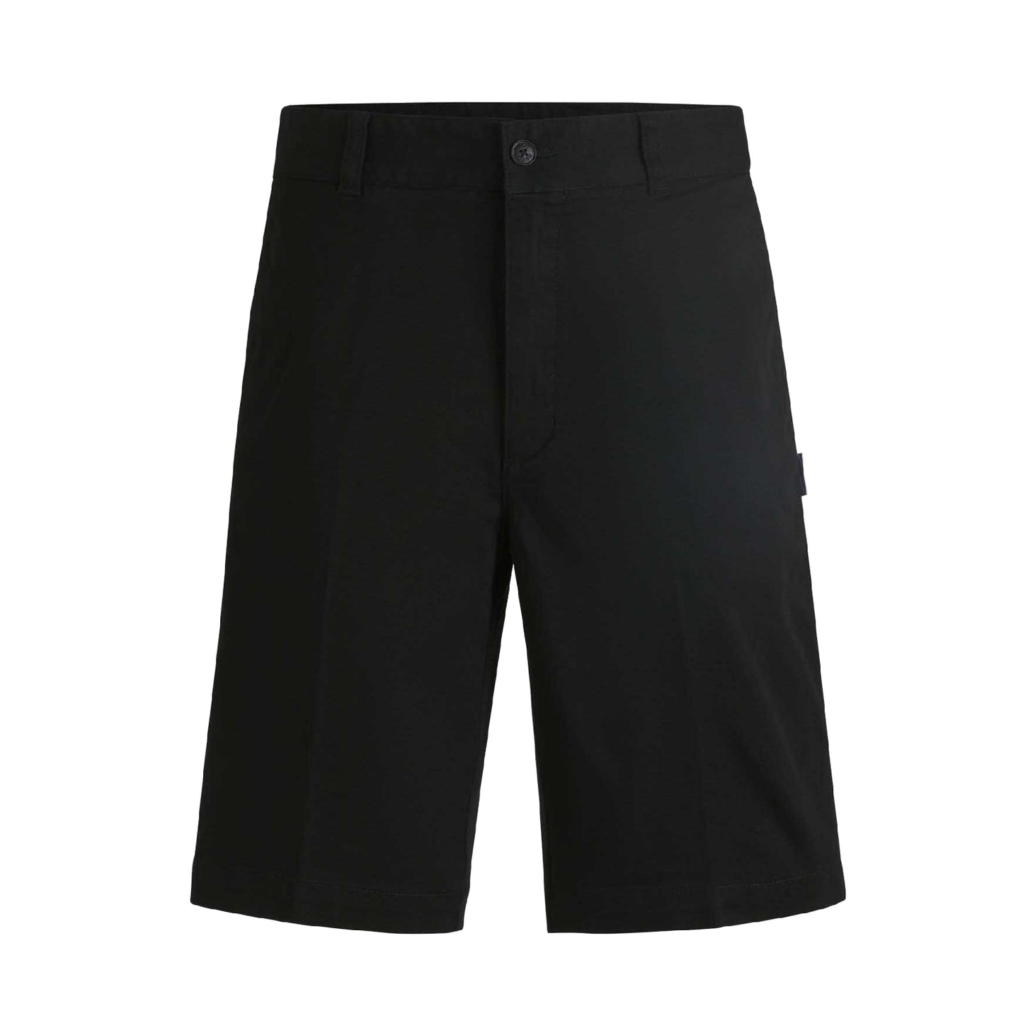 Black - Front - Hugo Mens Dante242 Cotton Twill Regular Shorts