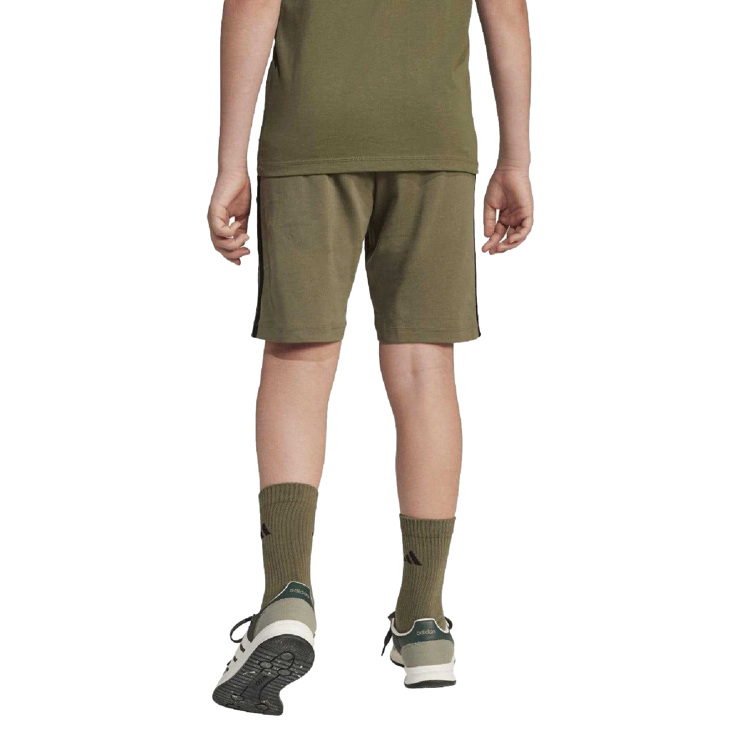 Olive - Back - Adidas Childrens-Kids Essentials Shorts