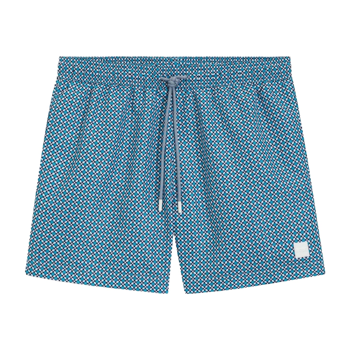 Blue - Front - Boss Mens Logo Swim Shorts