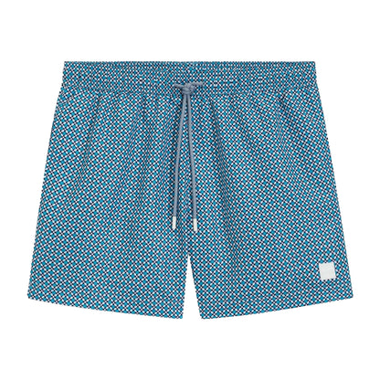 Blue - Front - Boss Mens Logo Swim Shorts