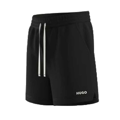 Black - Side - Hugo Mens Dulasho Contrast Logo Shorts