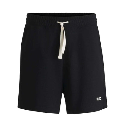 Black - Front - Hugo Mens Dulasho Contrast Logo Shorts