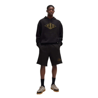 Black - Pack Shot - Hugo Mens Damtus Embroidered Logo Shorts