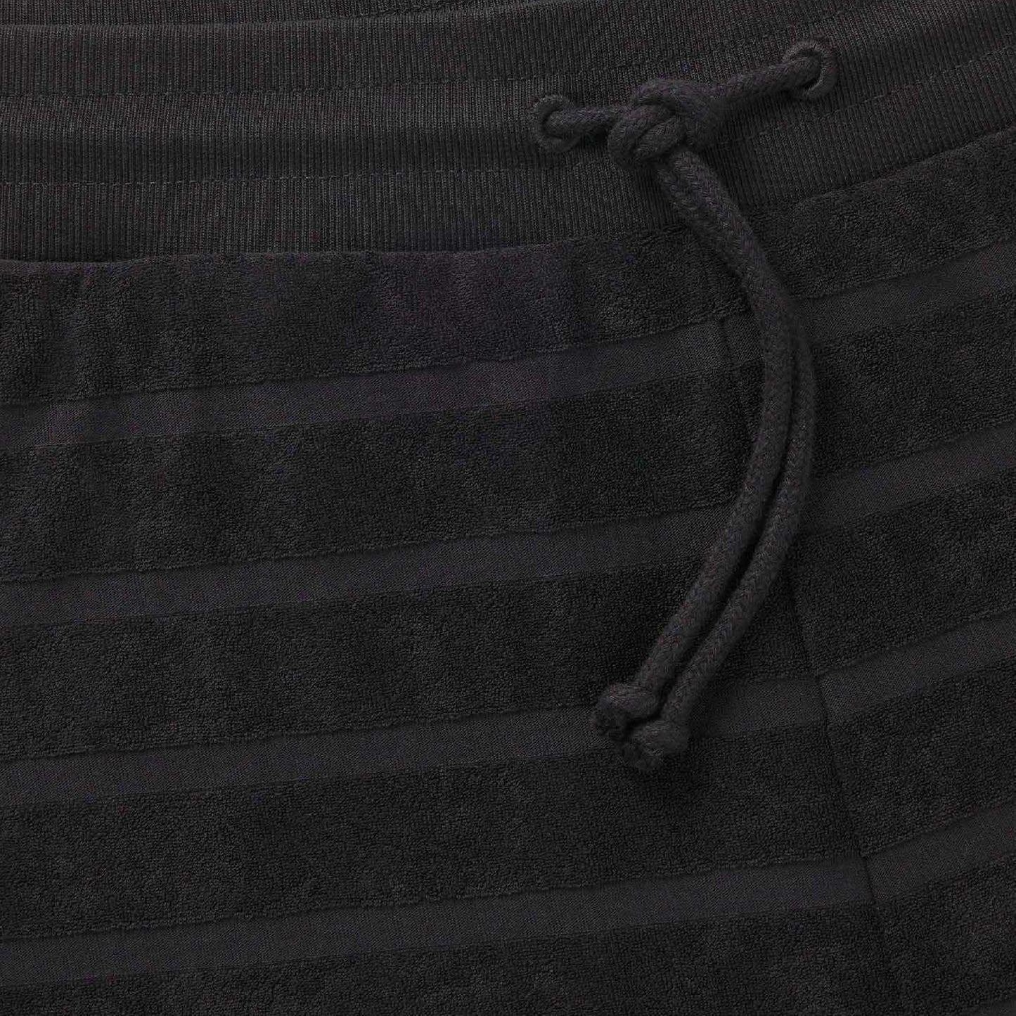 Black - Back - Hugo Mens Dutowel Stripe Relaxed Fit Shorts