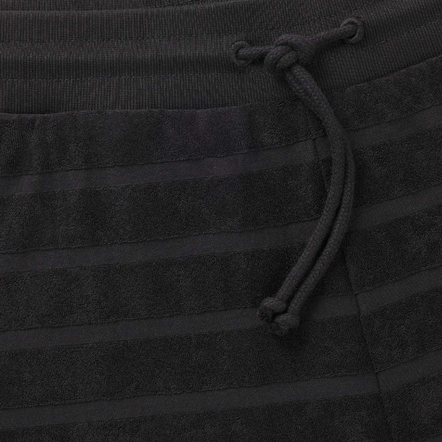 Black - Back - Hugo Mens Dutowel Stripe Relaxed Fit Shorts