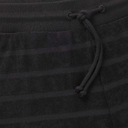 Black - Back - Hugo Mens Dutowel Stripe Relaxed Fit Shorts