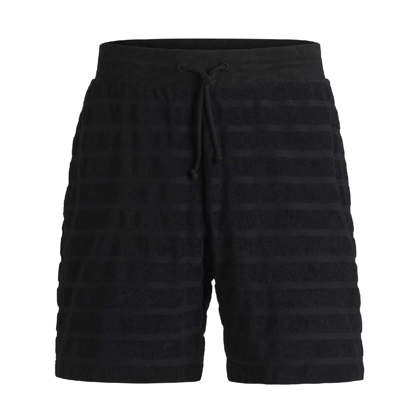 Black - Front - Hugo Mens Dutowel Stripe Relaxed Fit Shorts