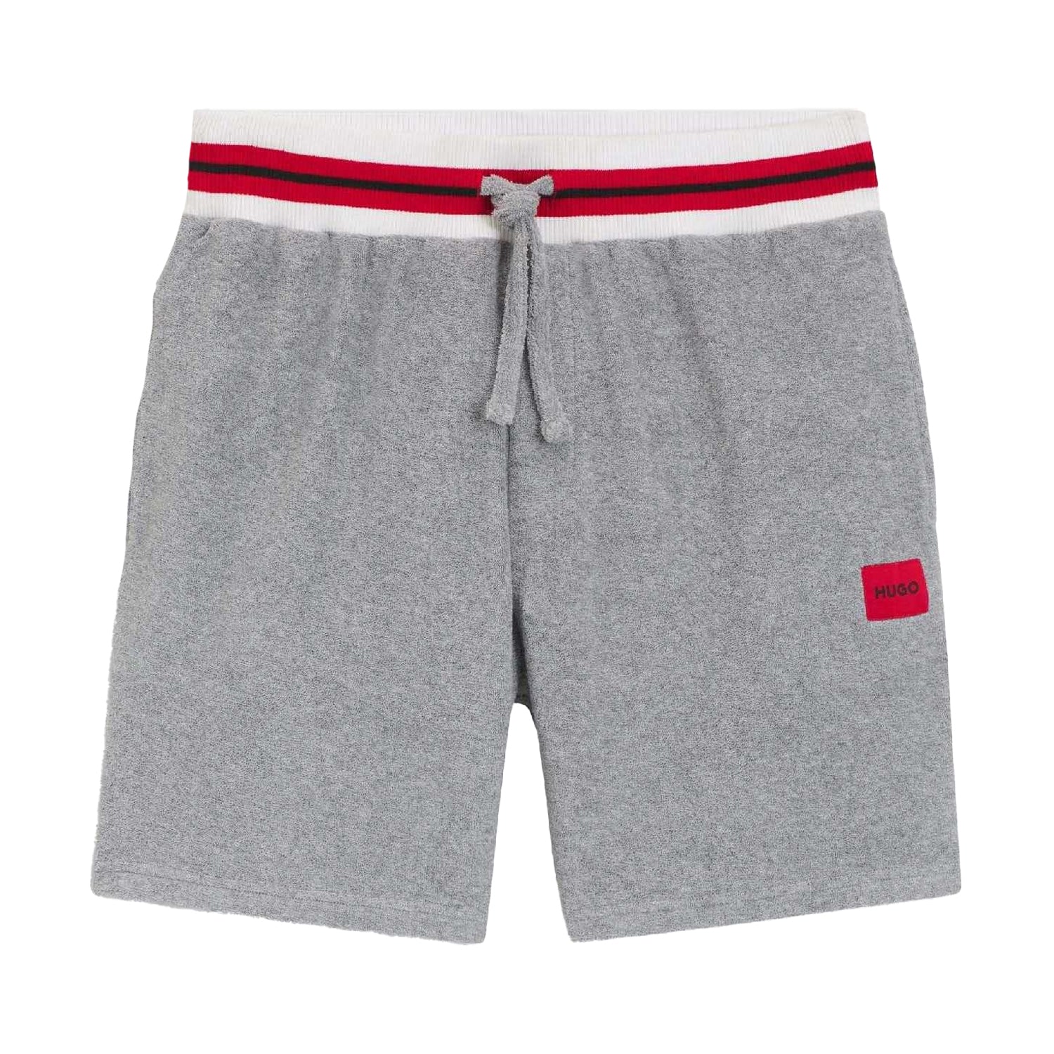 Grey - Front - Hugo Mens Jaxon Contrast Waistband Shorts