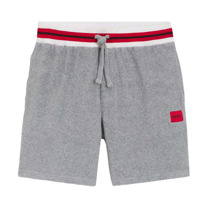 Grey - Front - Hugo Mens Jaxon Contrast Waistband Shorts