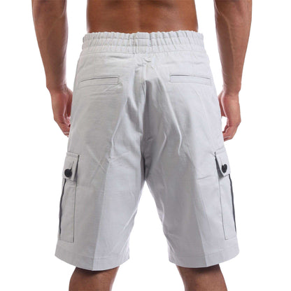 Grey - Back - Hugo Mens Logo Shorts