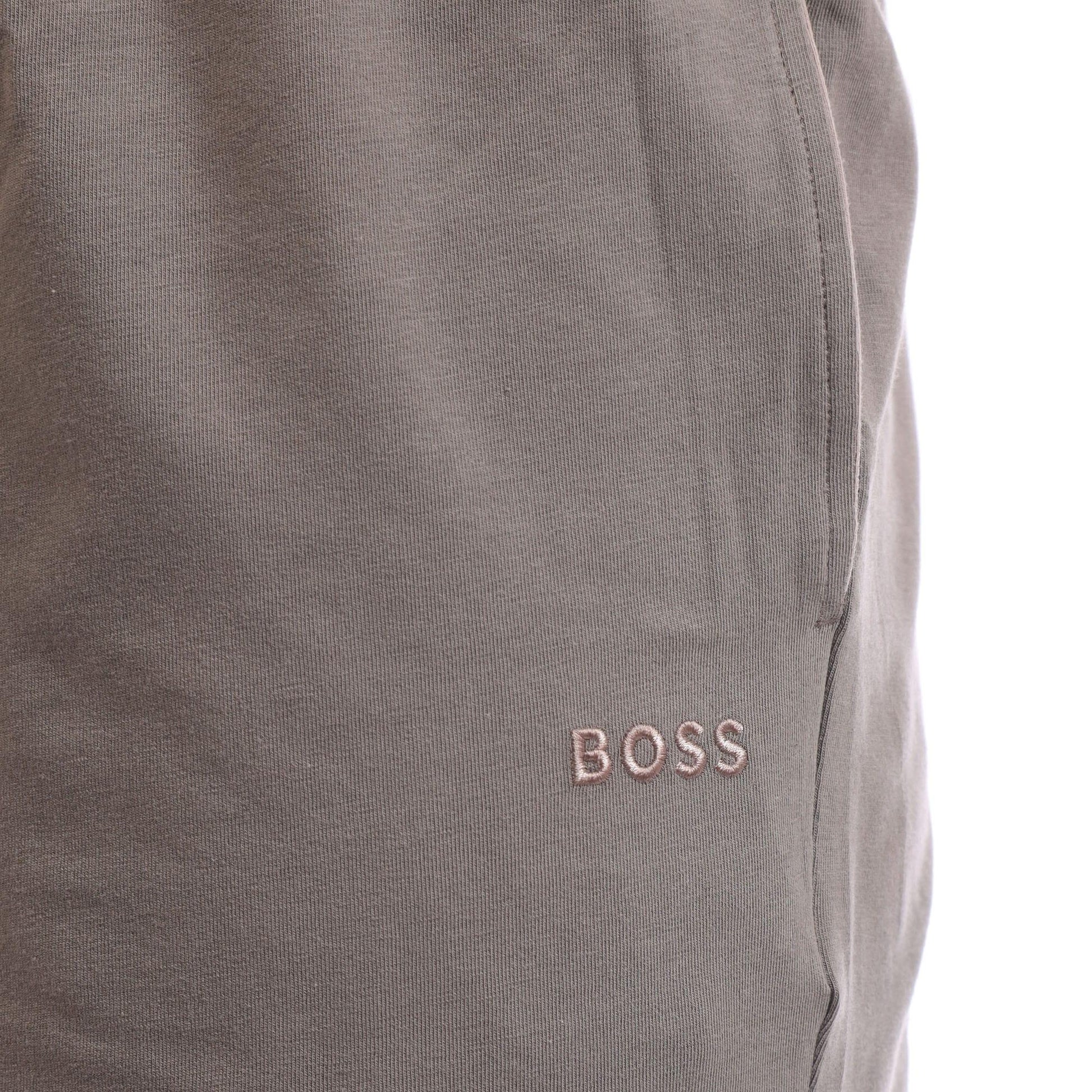 Brown - Lifestyle - Boss Mens Cotton Embroidered Logo Stretch Shorts