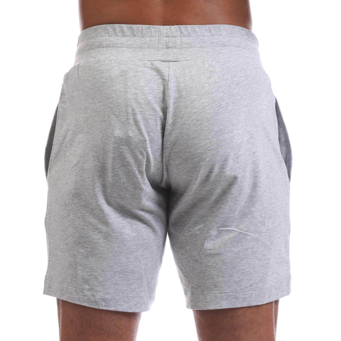 Grey - Back - Hugo Mens Laze Logo Shorts
