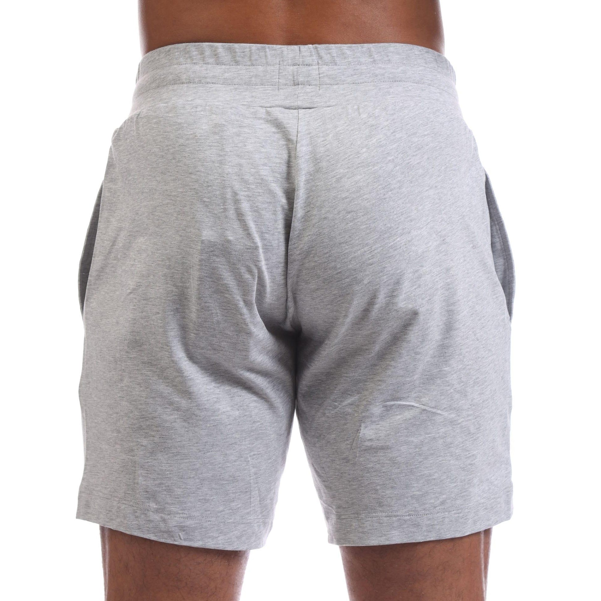 Grey - Back - Hugo Mens Laze Logo Shorts