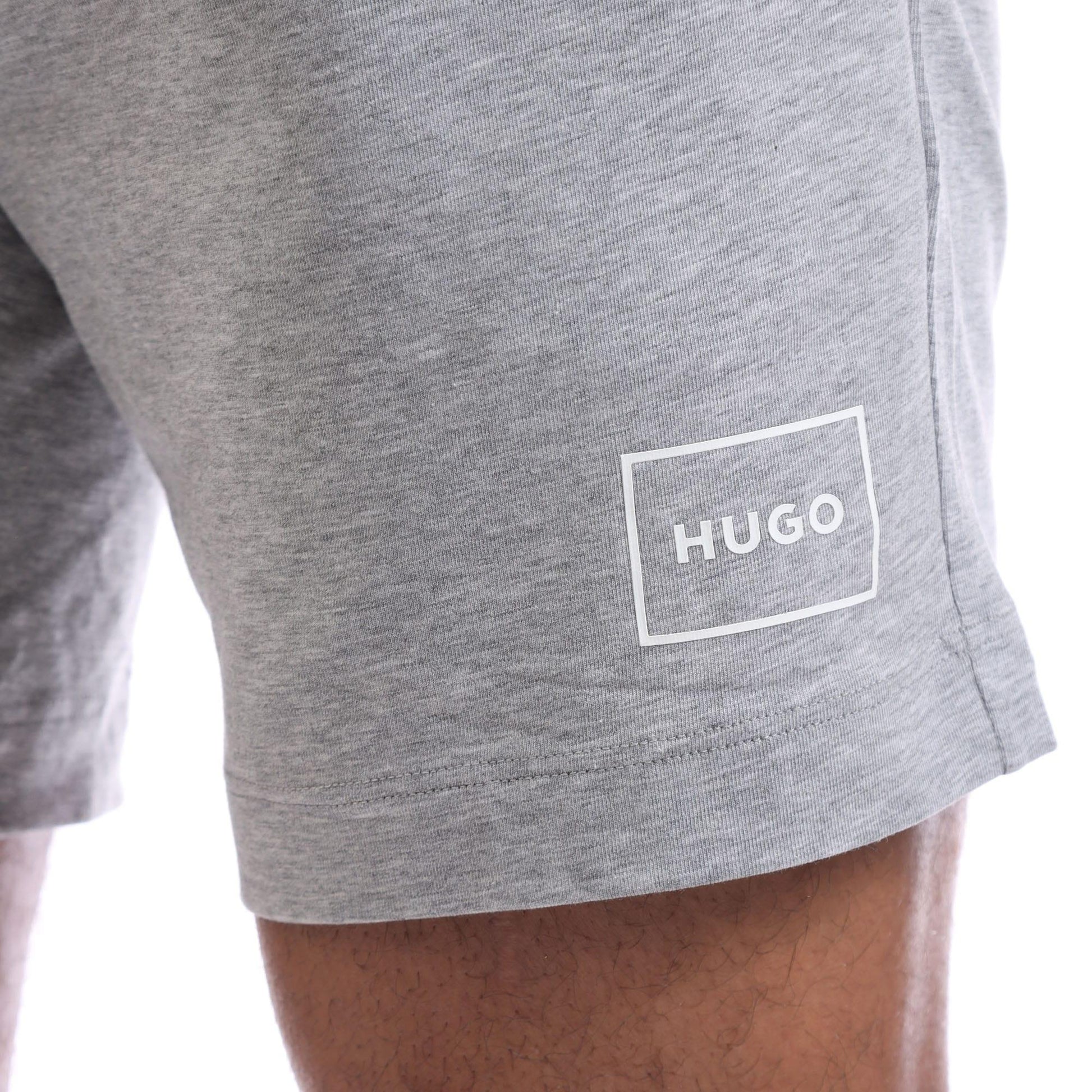 Grey - Lifestyle - Hugo Mens Laze Logo Shorts
