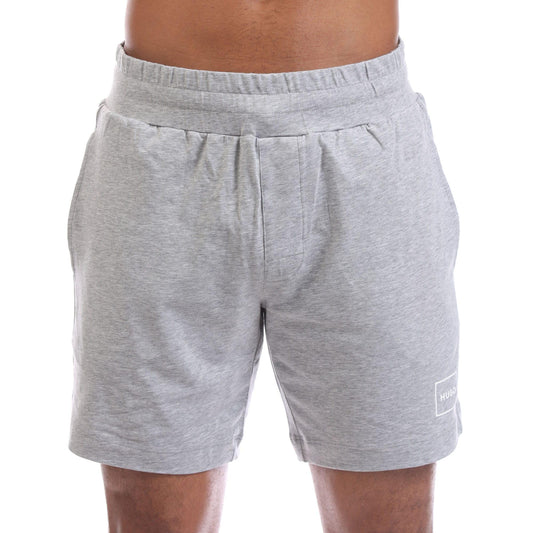 Grey - Front - Hugo Mens Laze Logo Shorts
