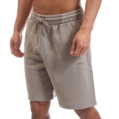 Brown - Side - Hugo Mens Dupaly Cotton Shorts