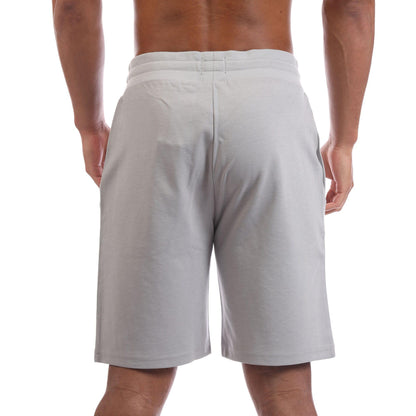 Grey - Back - Boss Mens Cotton Blend Shorts