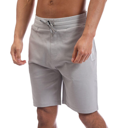 Grey - Side - Boss Mens Cotton Blend Shorts
