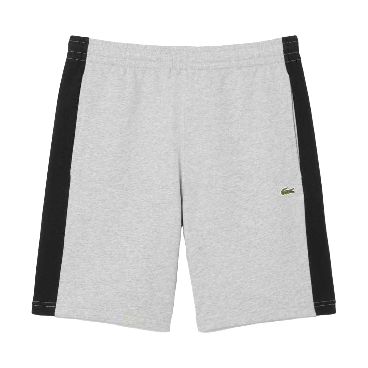 Grey - Front - Lacoste Mens Fleece Colour Block Shorts