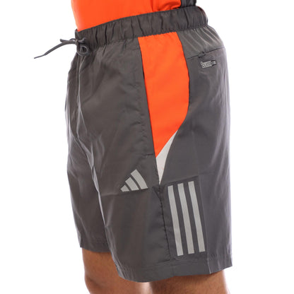 Grey - Back - Adidas Mens Tech Shorts